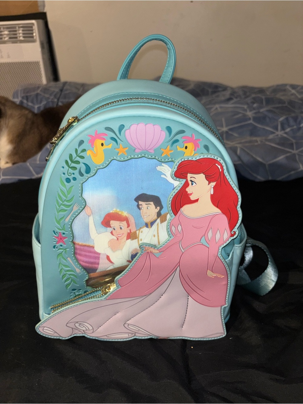 Disney Little Mermaid Aqua and Pink Ariel Mini Backpack